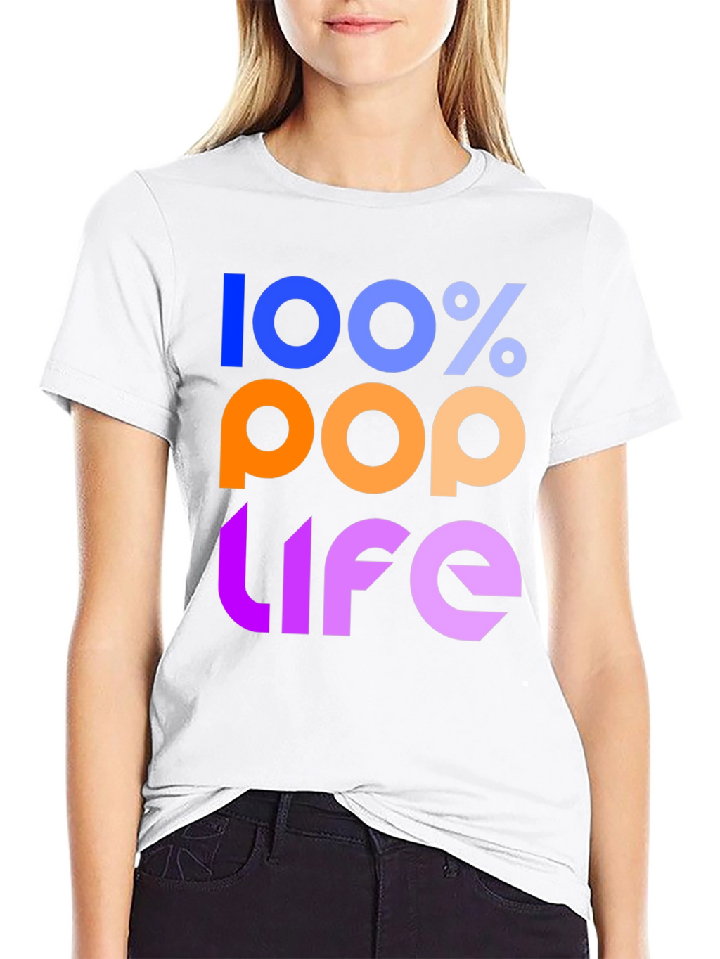 100% Pop Life Graphic Tee - Black Unisex T-Shirt