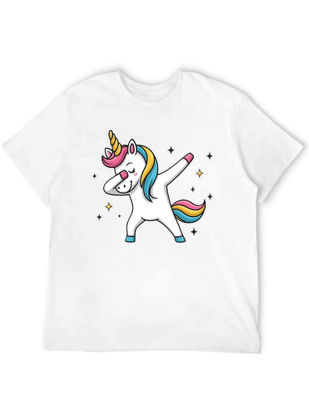 Dabbing Unicorn Graphic Tee - Black