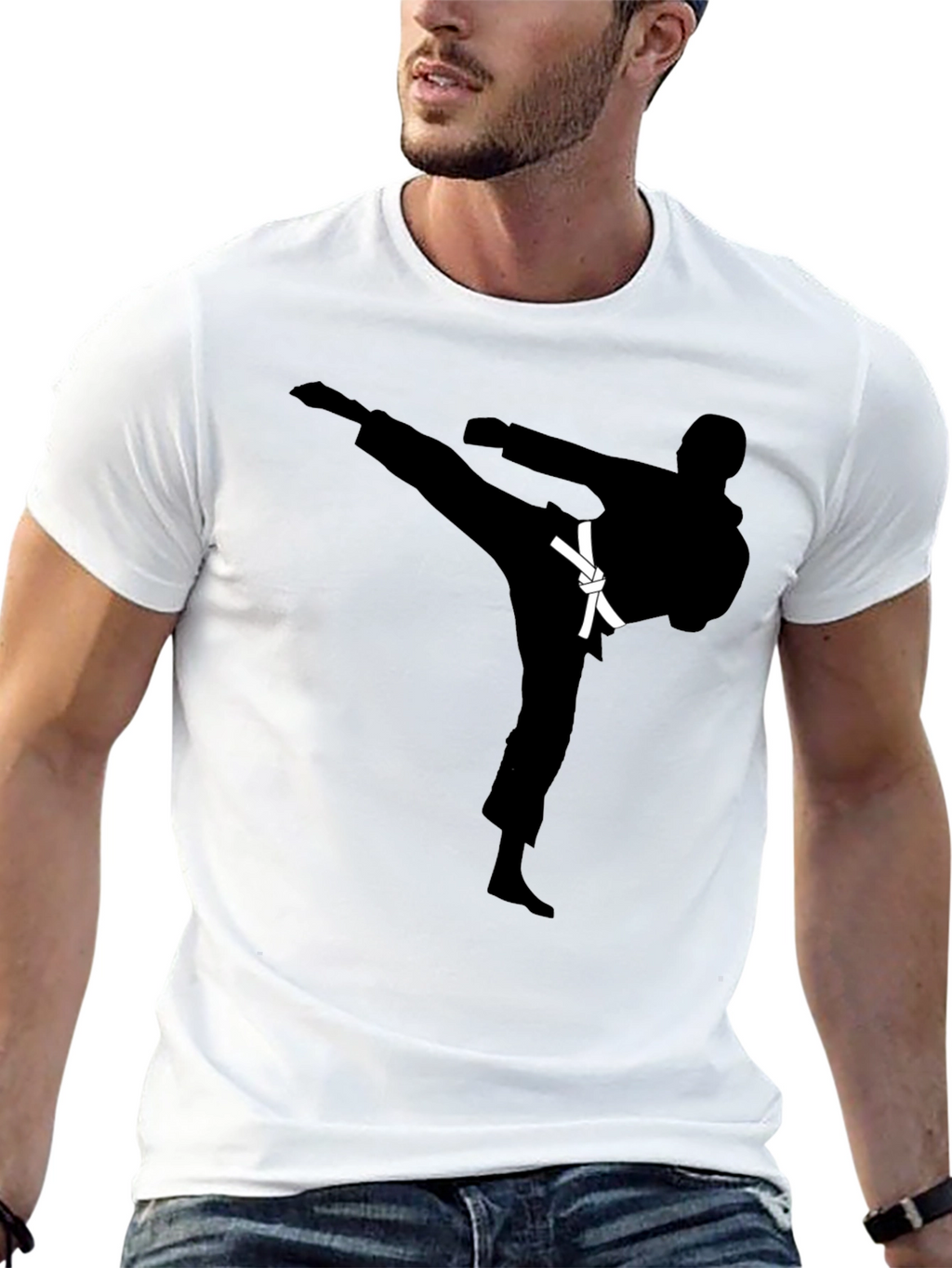 Karate Kick Black T-Shirt