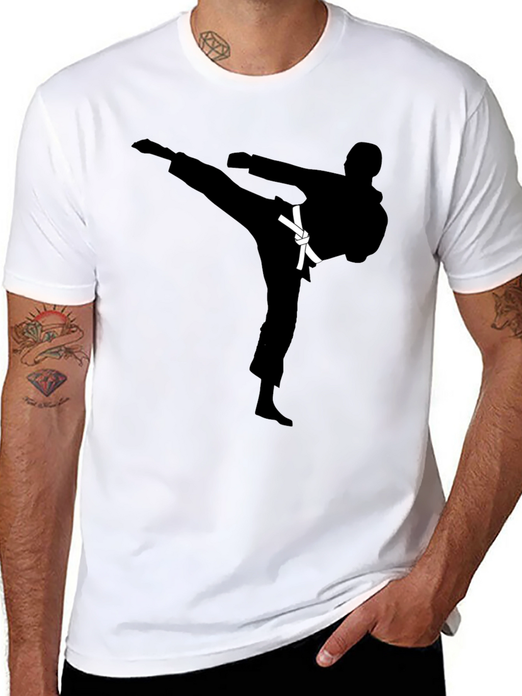 Karate Kick Black T-Shirt