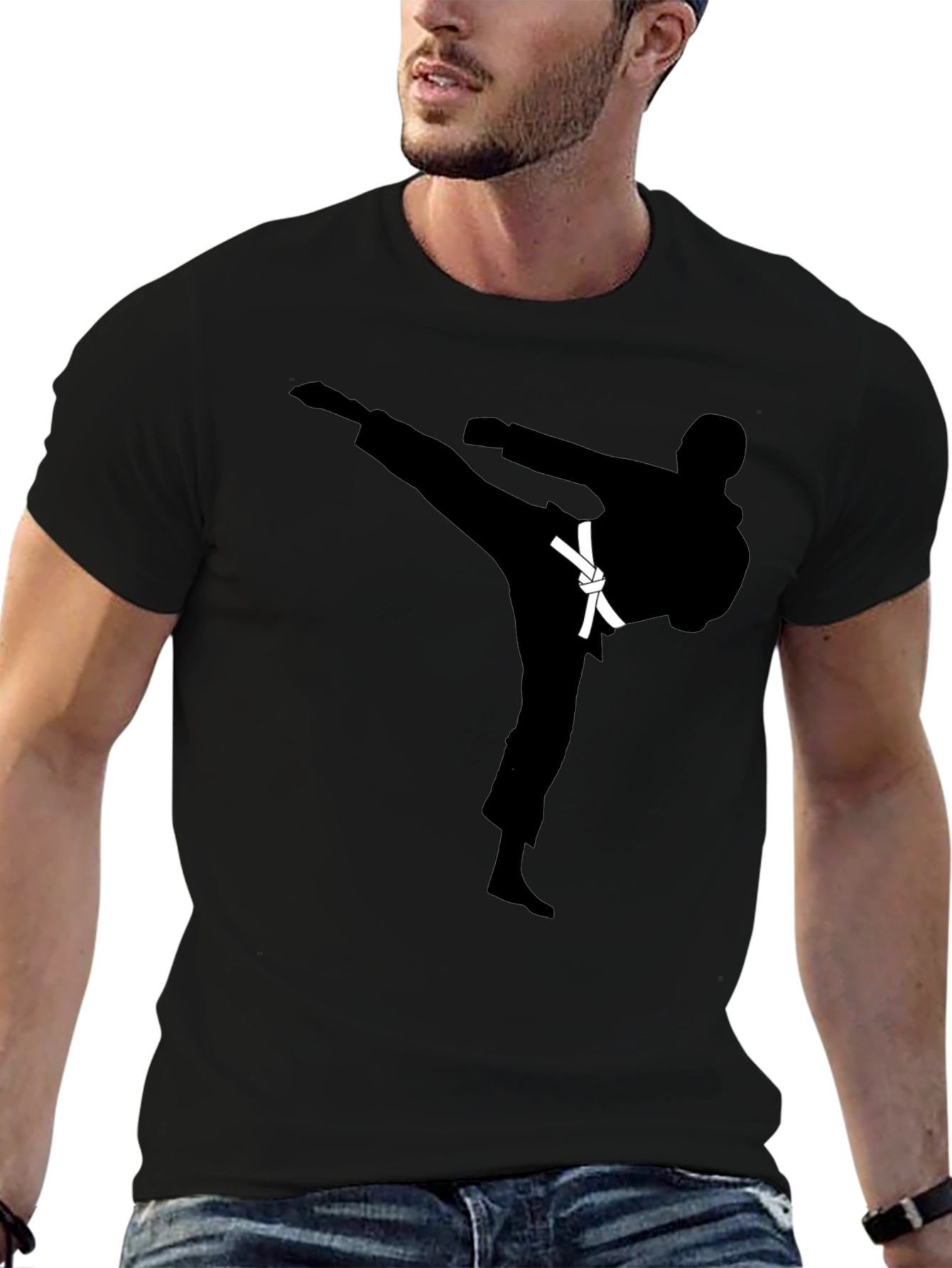 Karate Kick Black T-Shirt