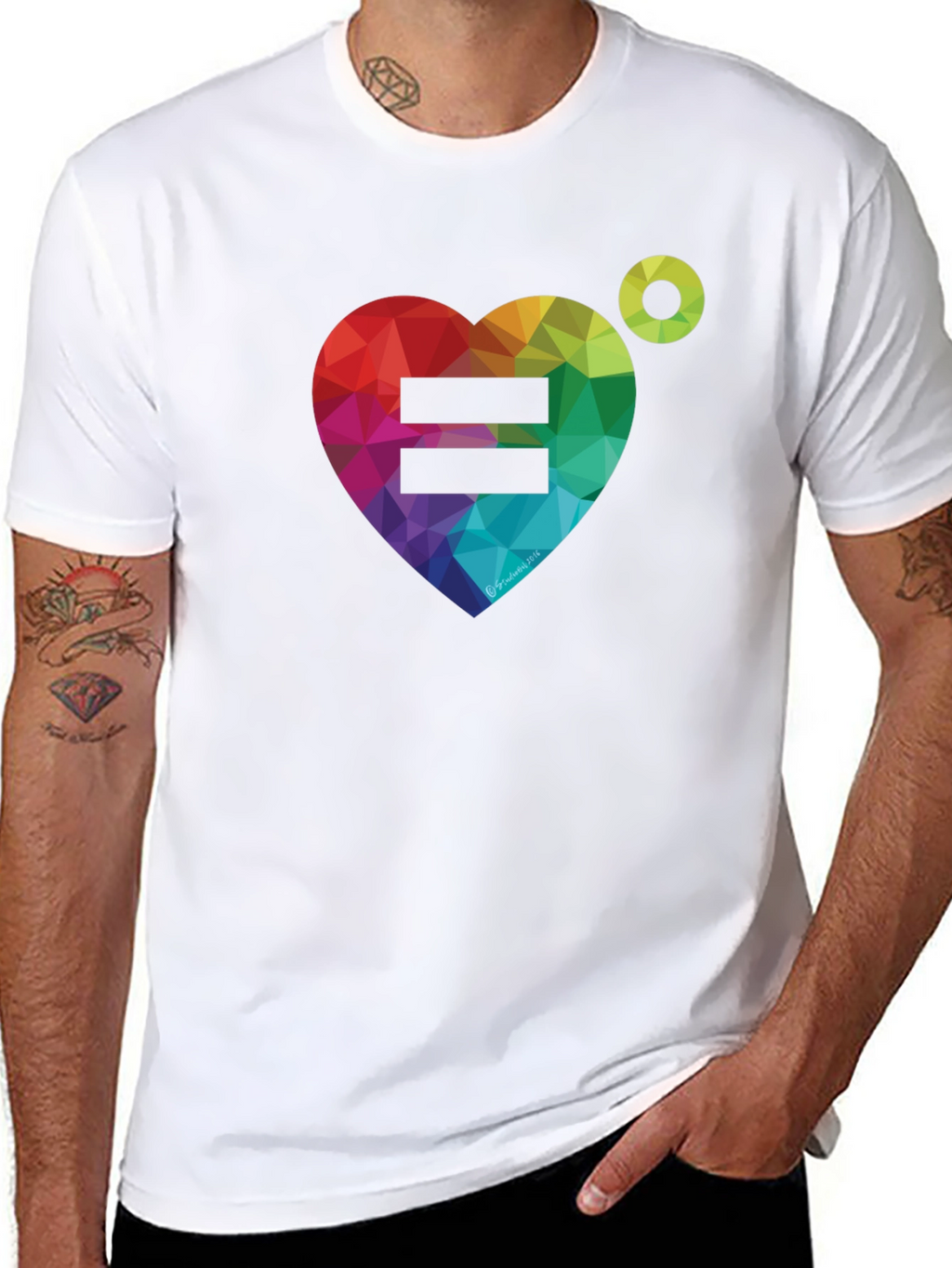 Equality Rainbow Heart Graphic Tee