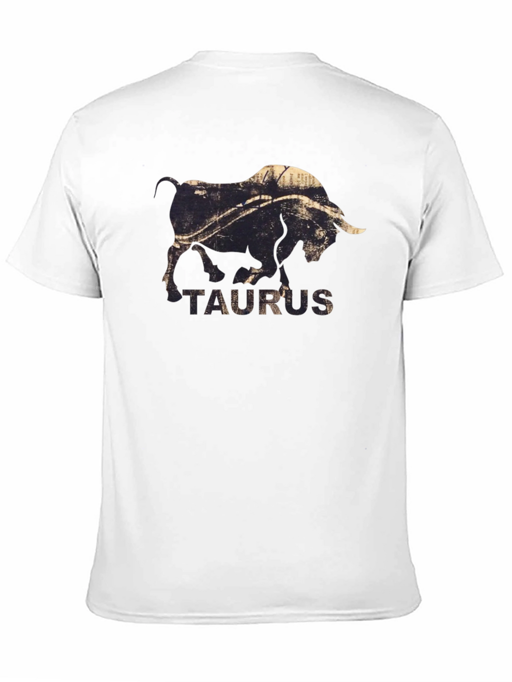 Taurus Zodiac Graphic Print Black T-Shirt