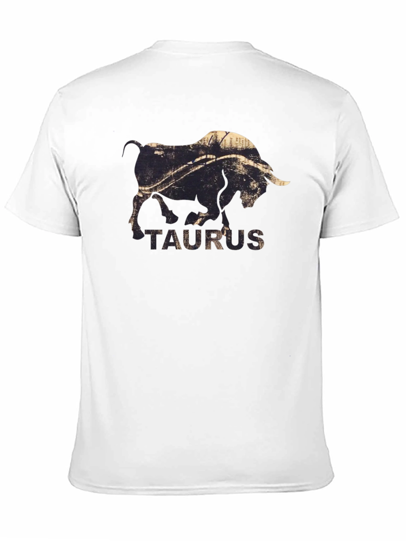Taurus Zodiac Graphic Print Black T-Shirt