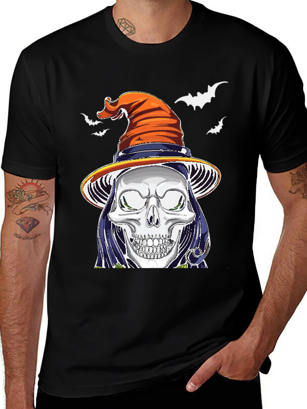 Skull Witch Halloween T-Shirt