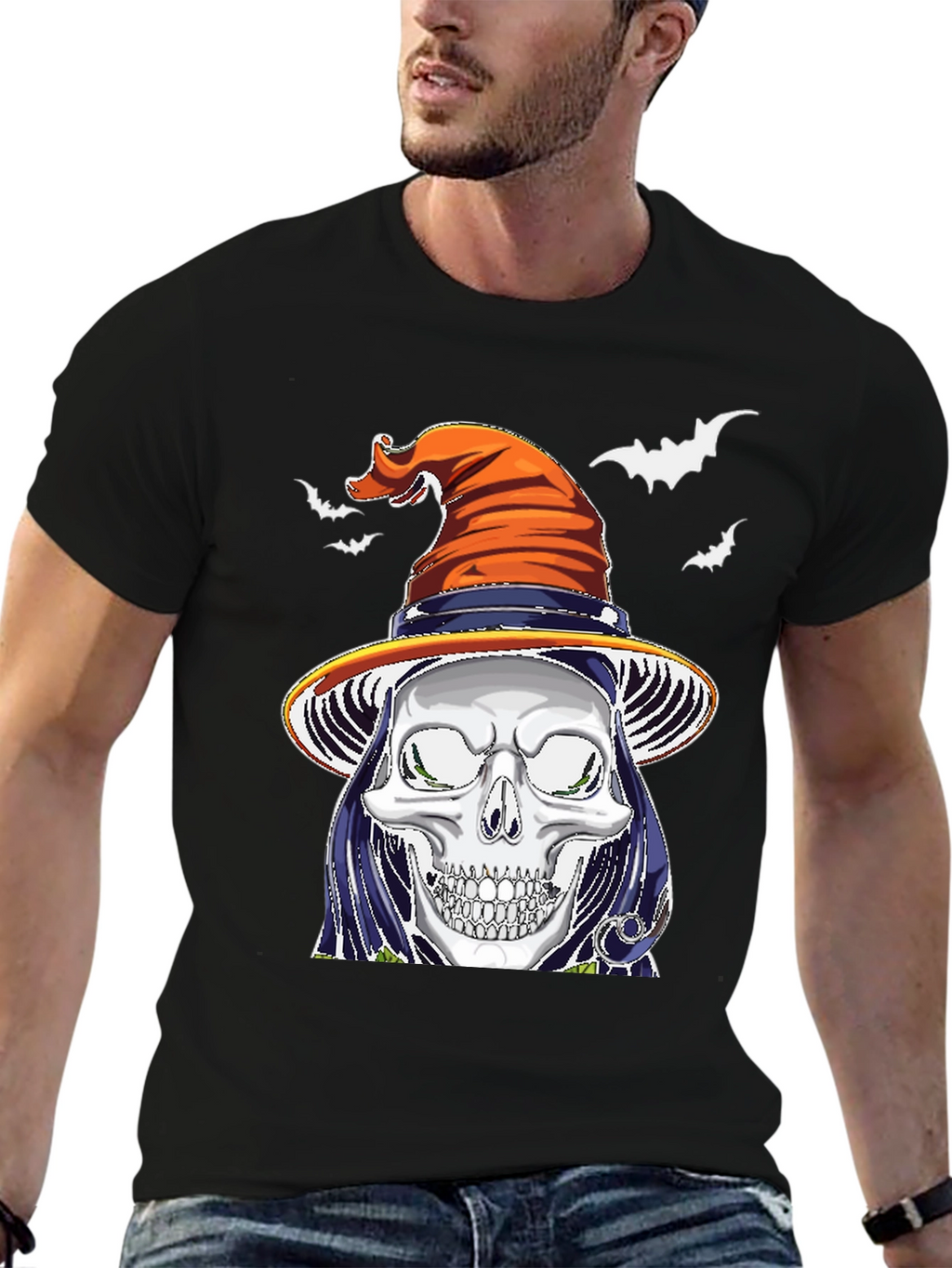 Skull Witch Halloween T-Shirt