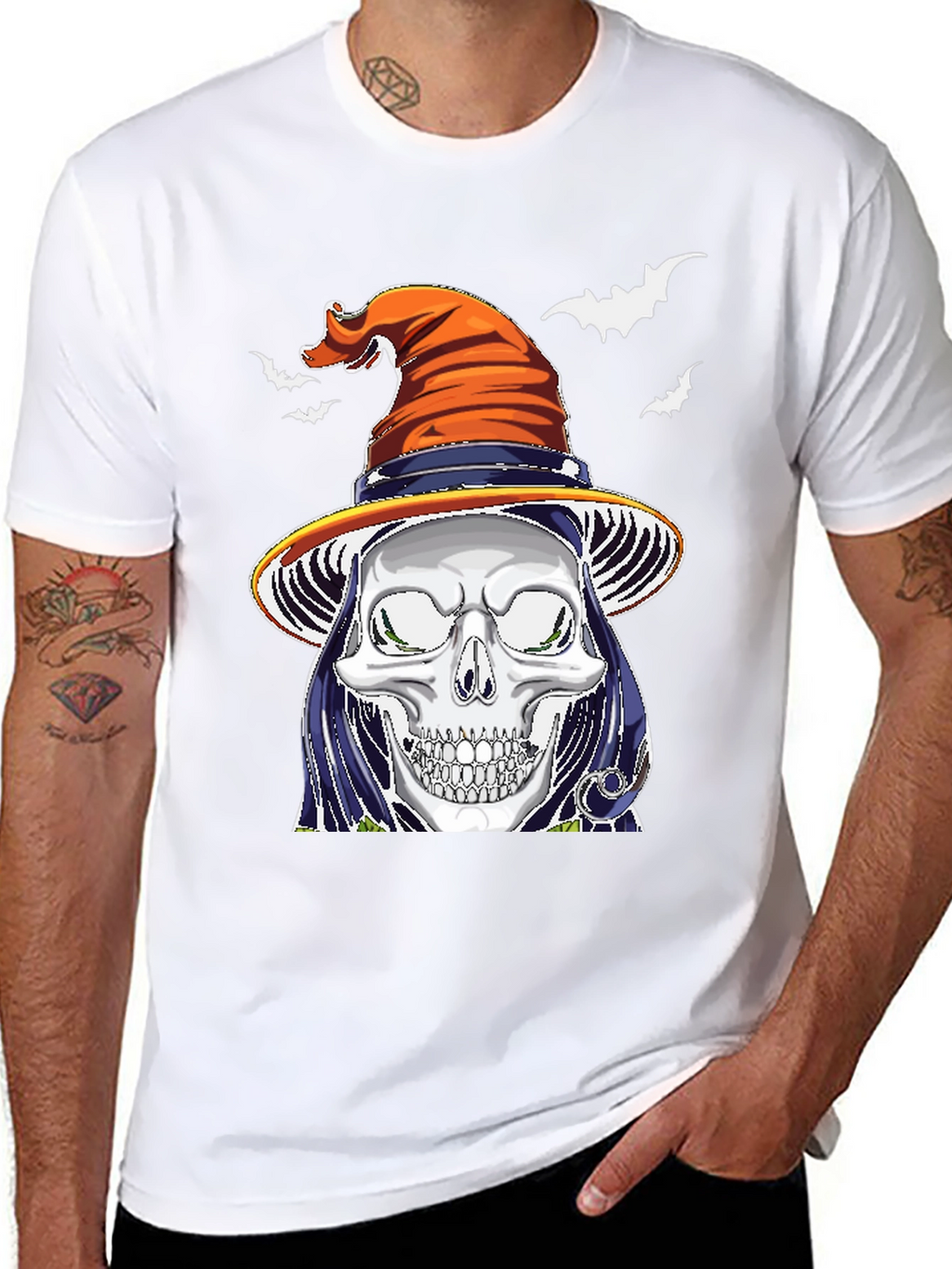 Skull Witch Halloween T-Shirt