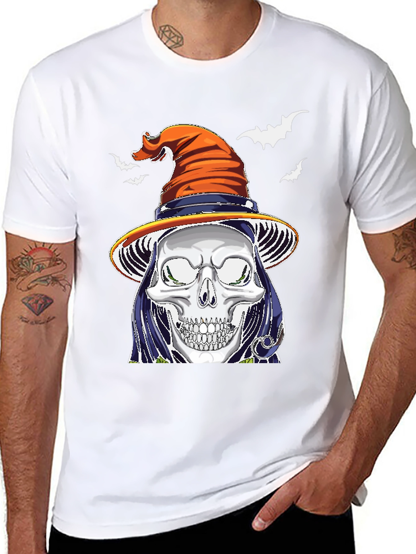 Skull Witch Halloween T-Shirt