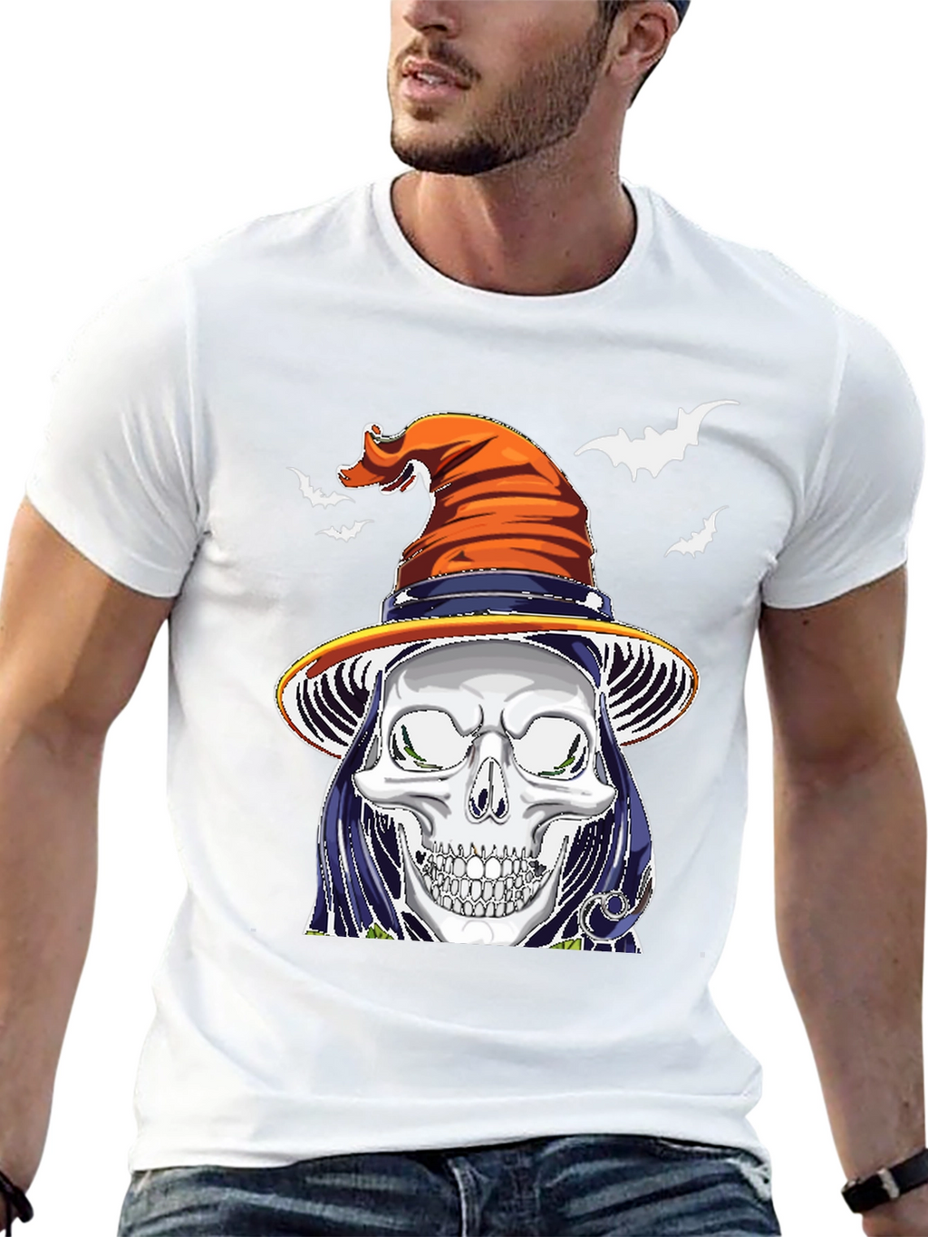 Skull Witch Halloween T-Shirt