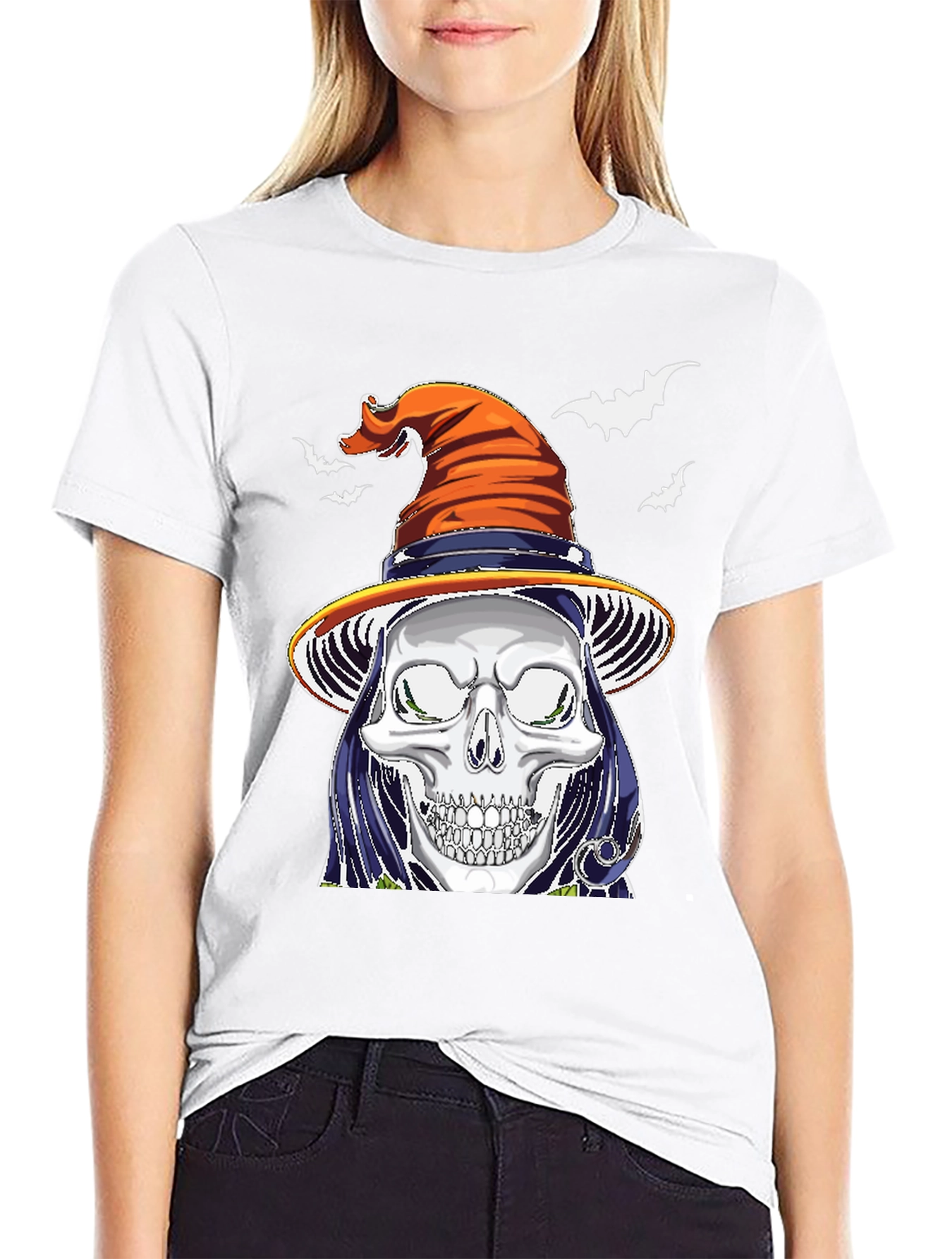 Skull Witch Halloween T-Shirt