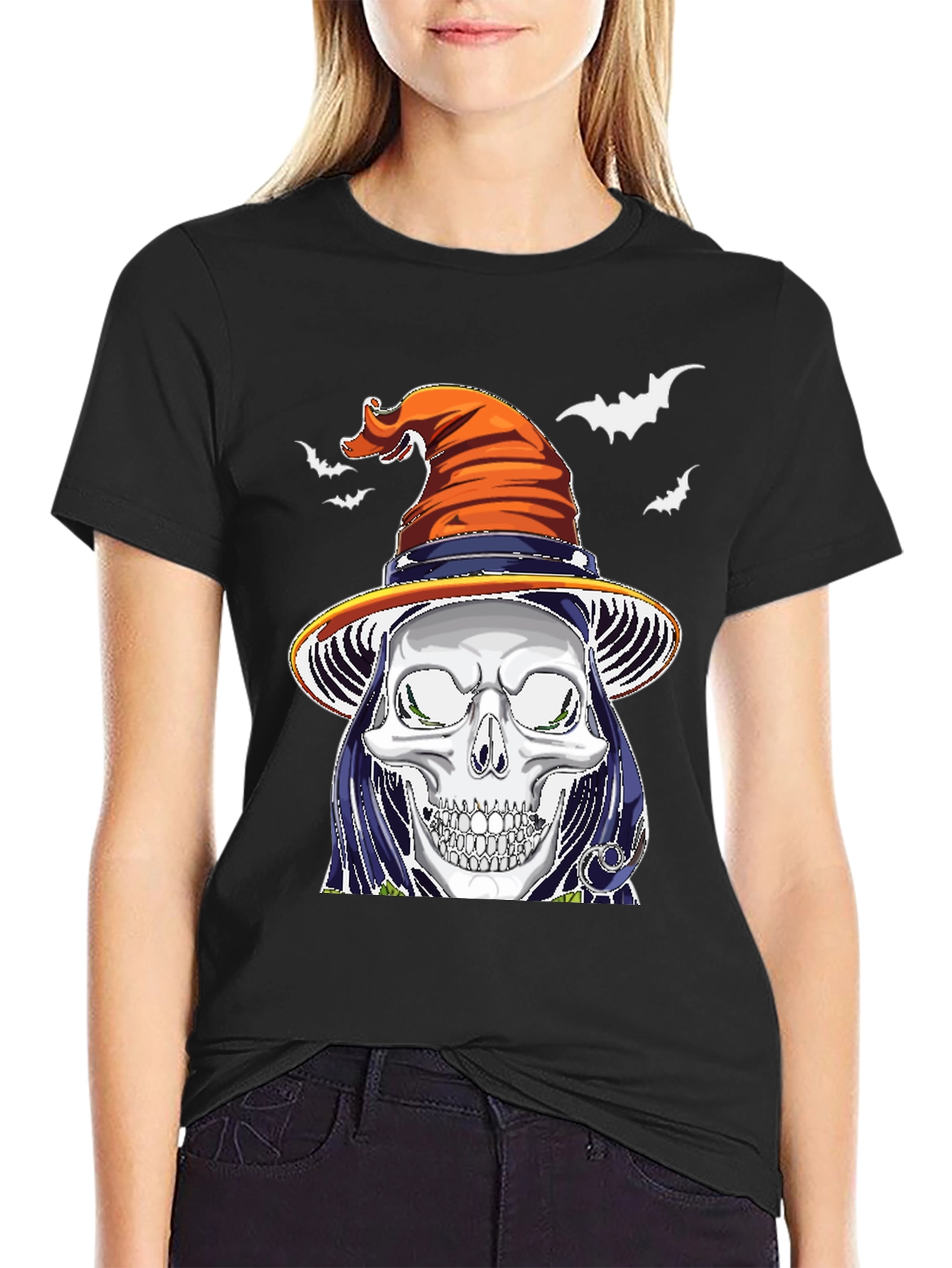 Skull Witch Halloween T-Shirt