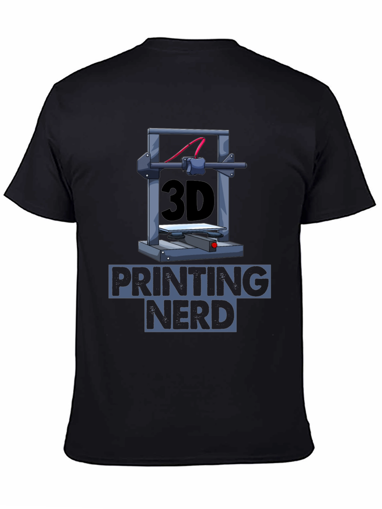 3D Printing Nerd Graphic T-Shirt - Black