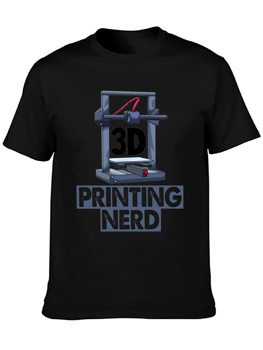 3D Printing Nerd Graphic T-Shirt - Black