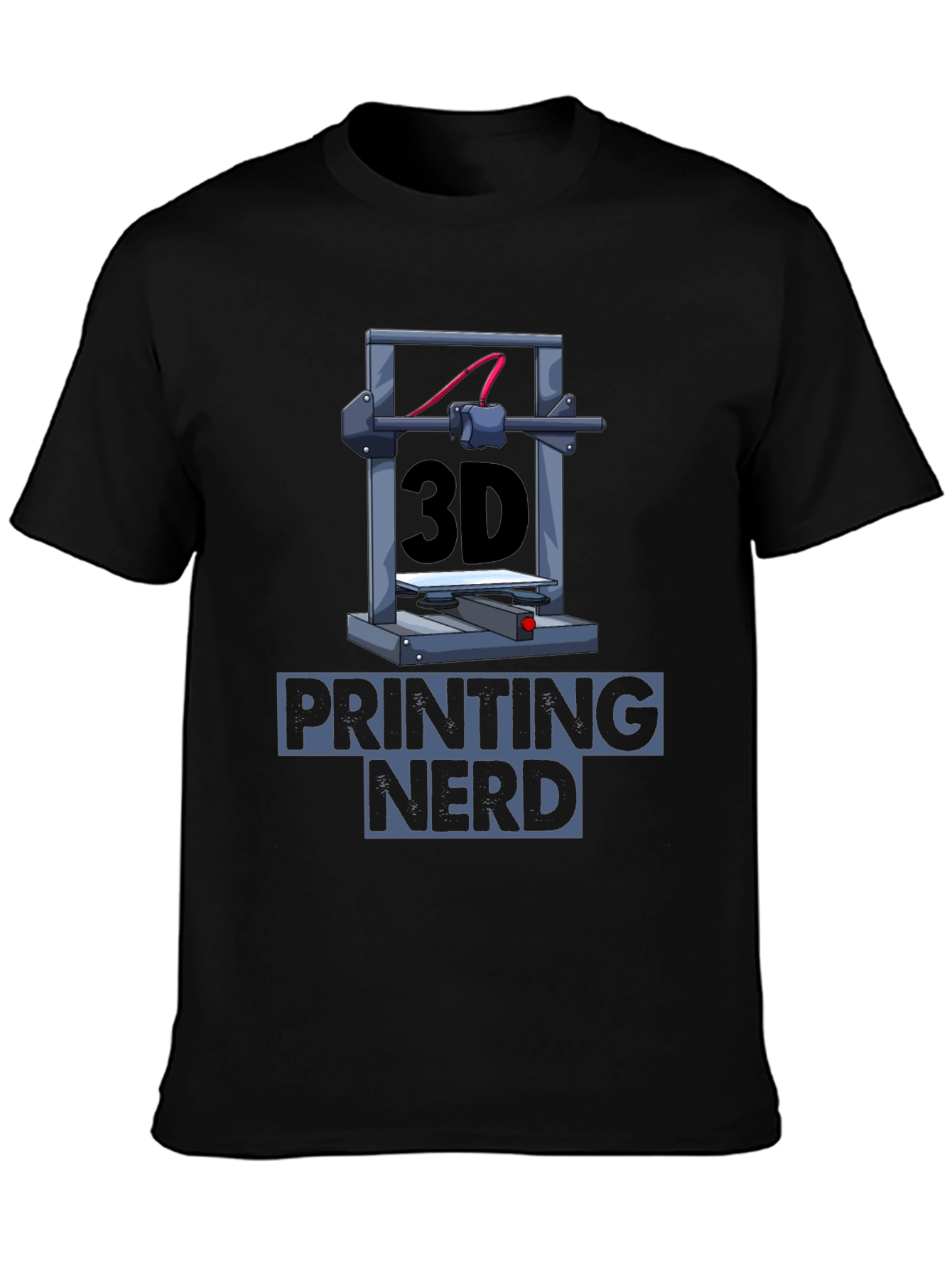 3D Printing Nerd Graphic T-Shirt - Black