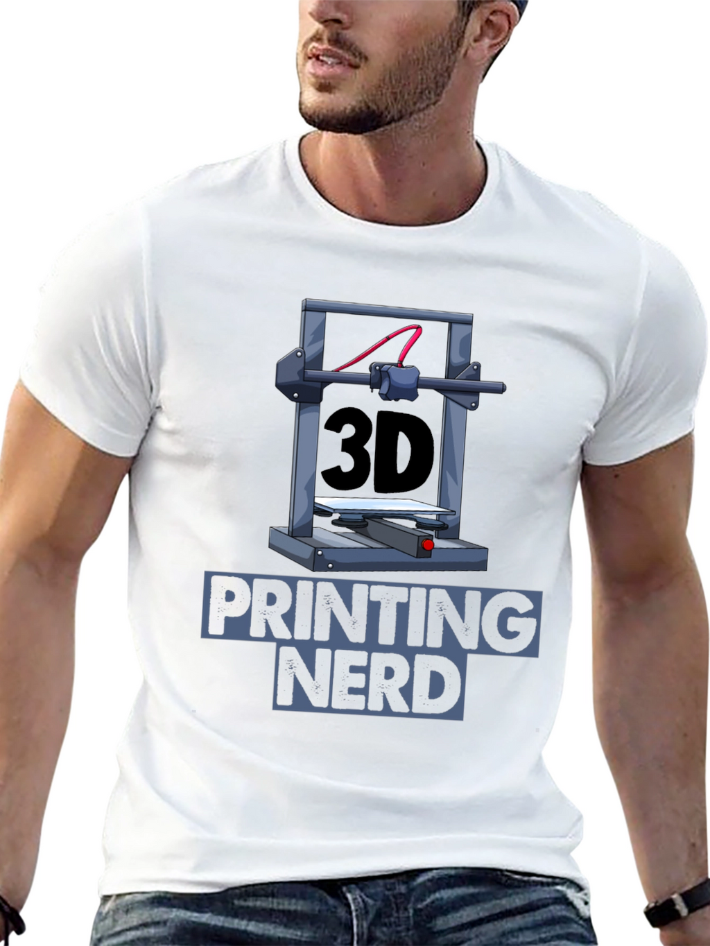 3D Printing Nerd Graphic T-Shirt - Black