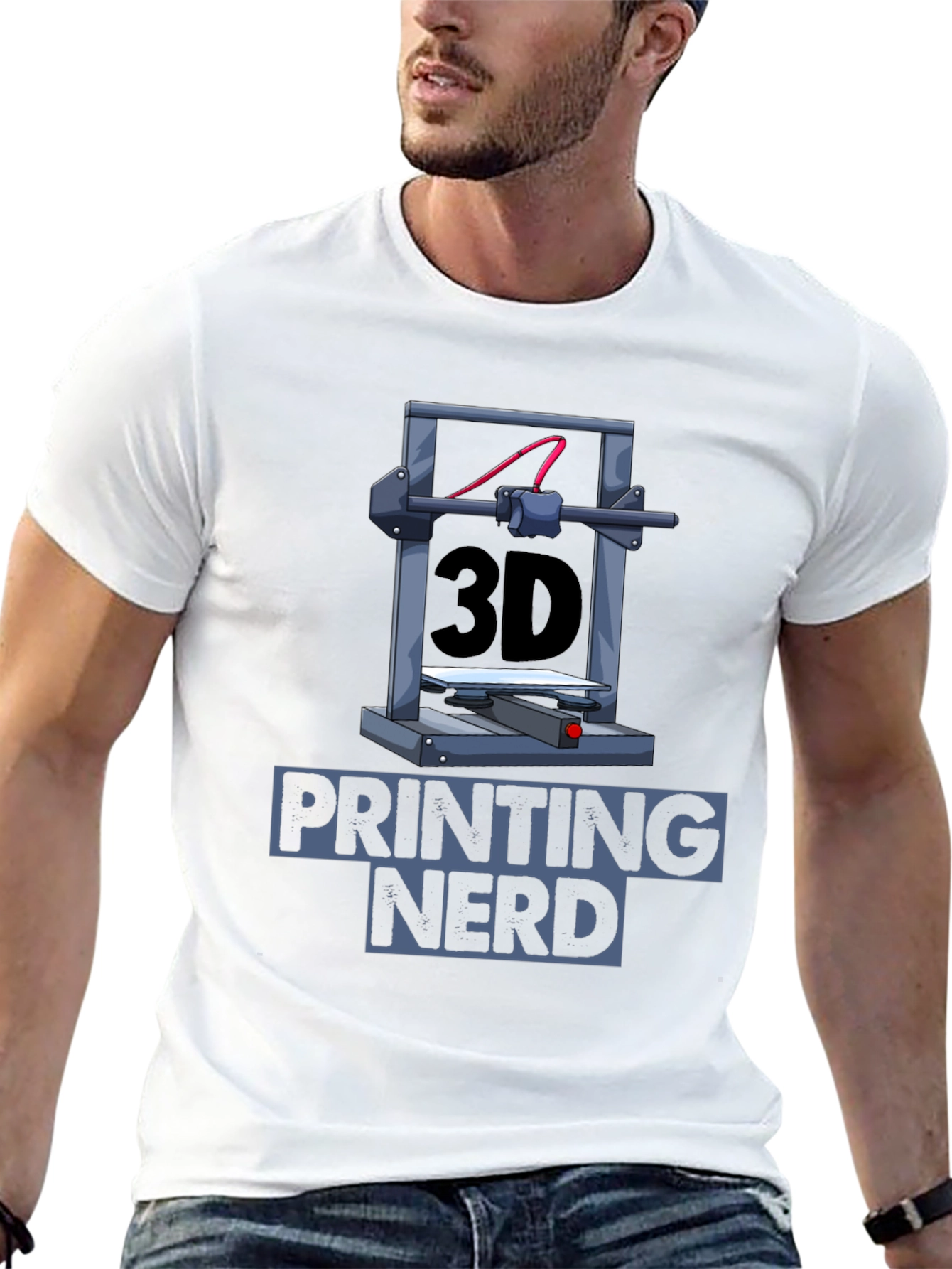3D Printing Nerd Graphic T-Shirt - Black