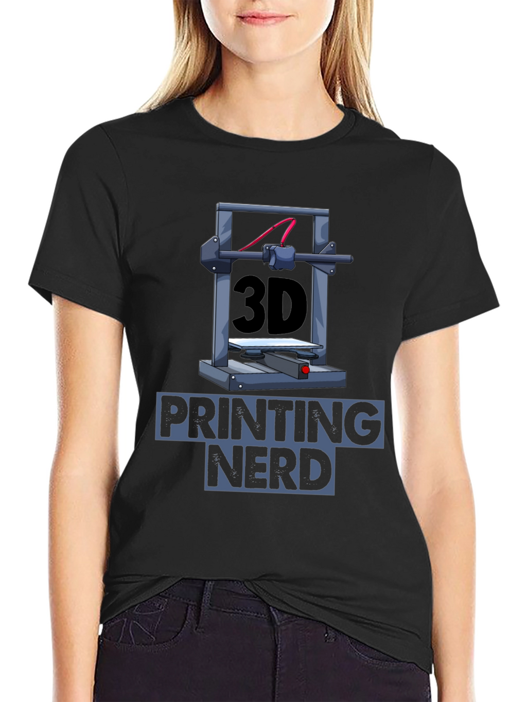 3D Printing Nerd Graphic T-Shirt - Black