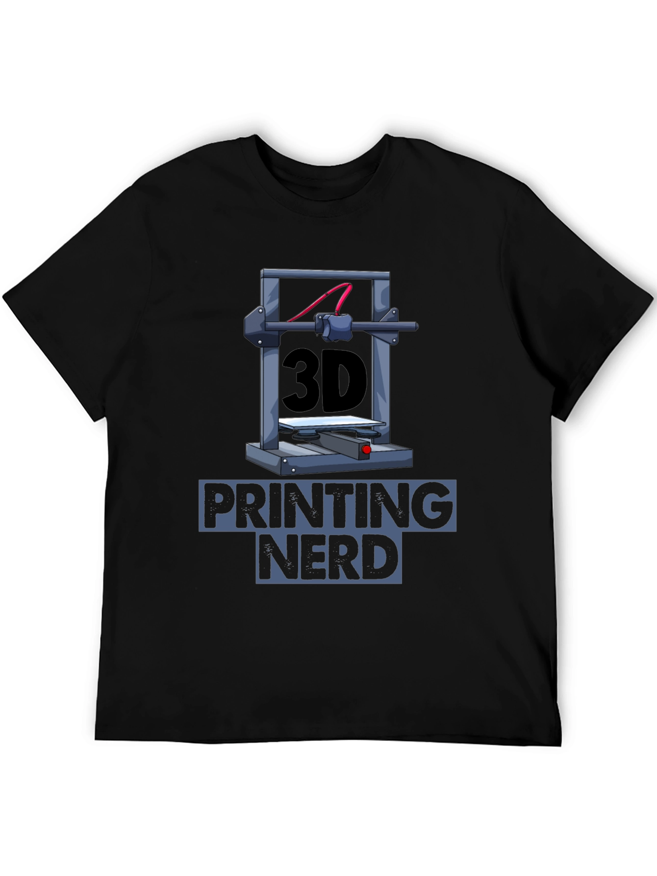 3D Printing Nerd Graphic T-Shirt - Black