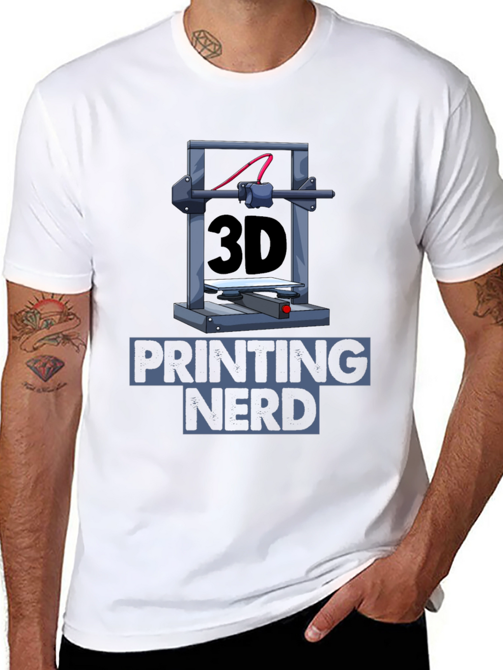 3D Printing Nerd Graphic T-Shirt - Black