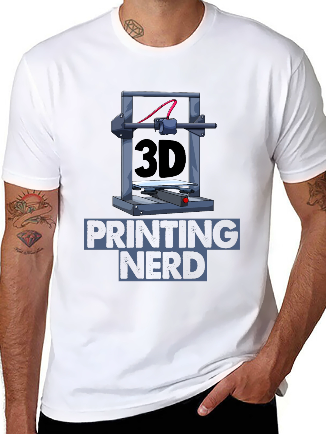 3D Printing Nerd Graphic T-Shirt - Black
