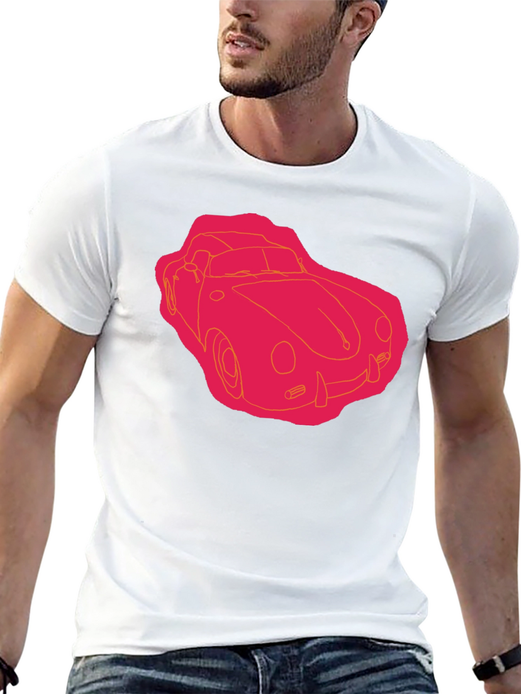Retro Car Graphic Tee - Black