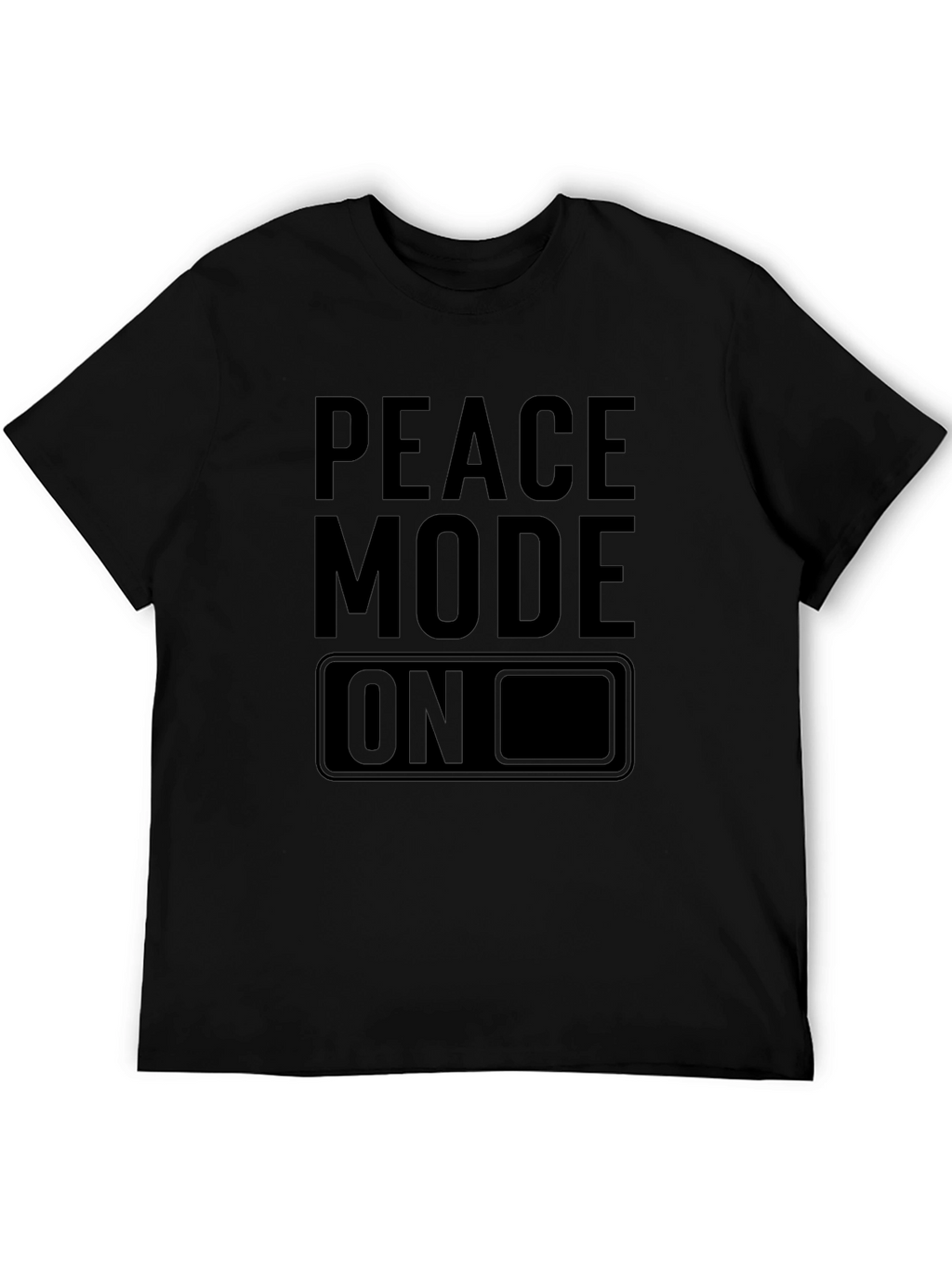 Peace Mode On Black Graphic Tee
