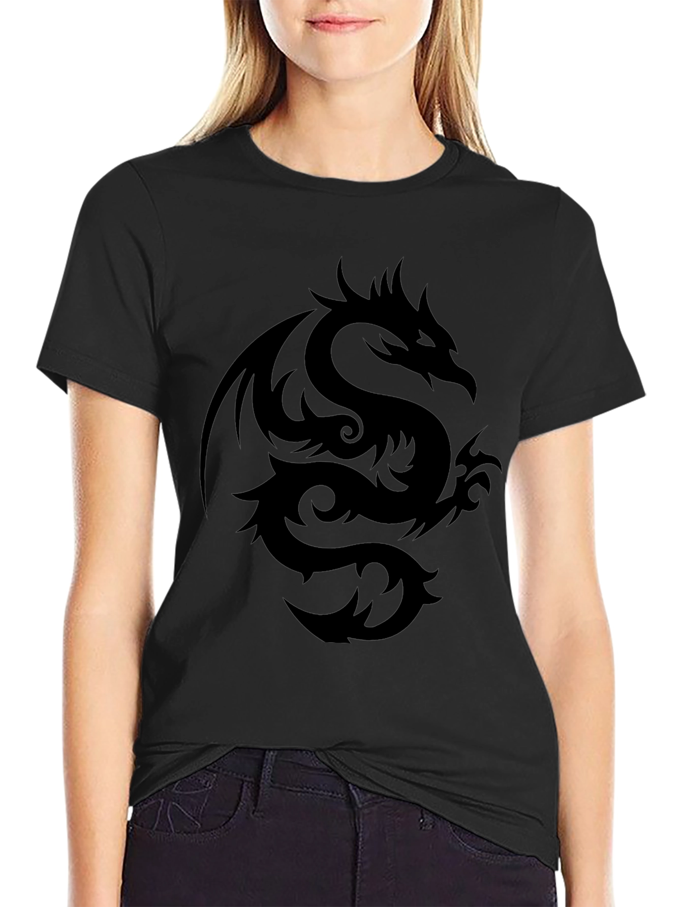 Black Dragon Graphic Tee - Mens Short Sleeve Shirt