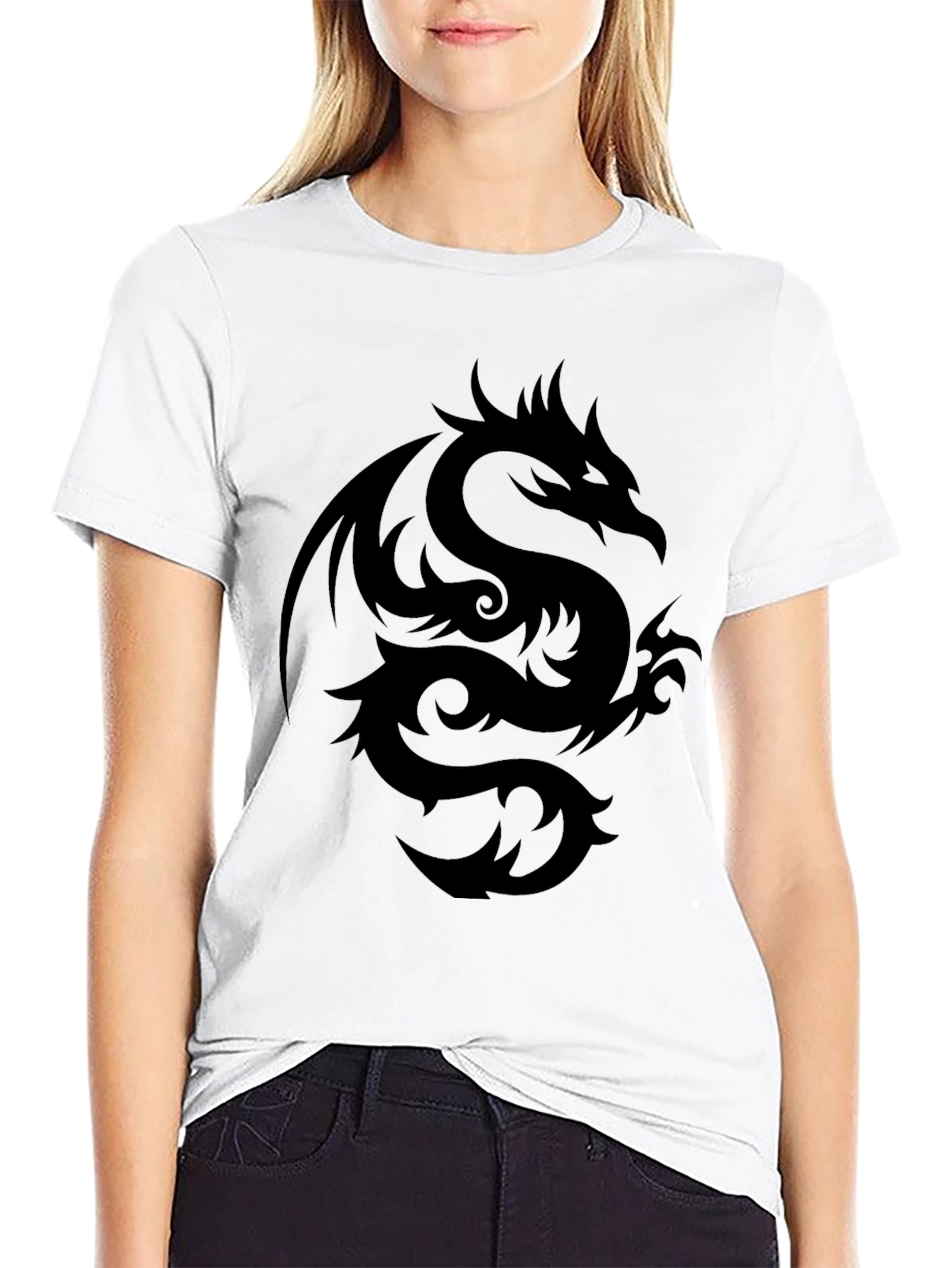 Black Dragon Graphic Tee - Mens Short Sleeve Shirt