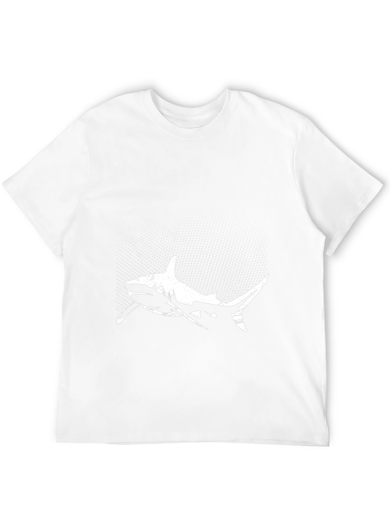 Shark Graphic Tee - Black Cotton Crew Neck T-Shirt