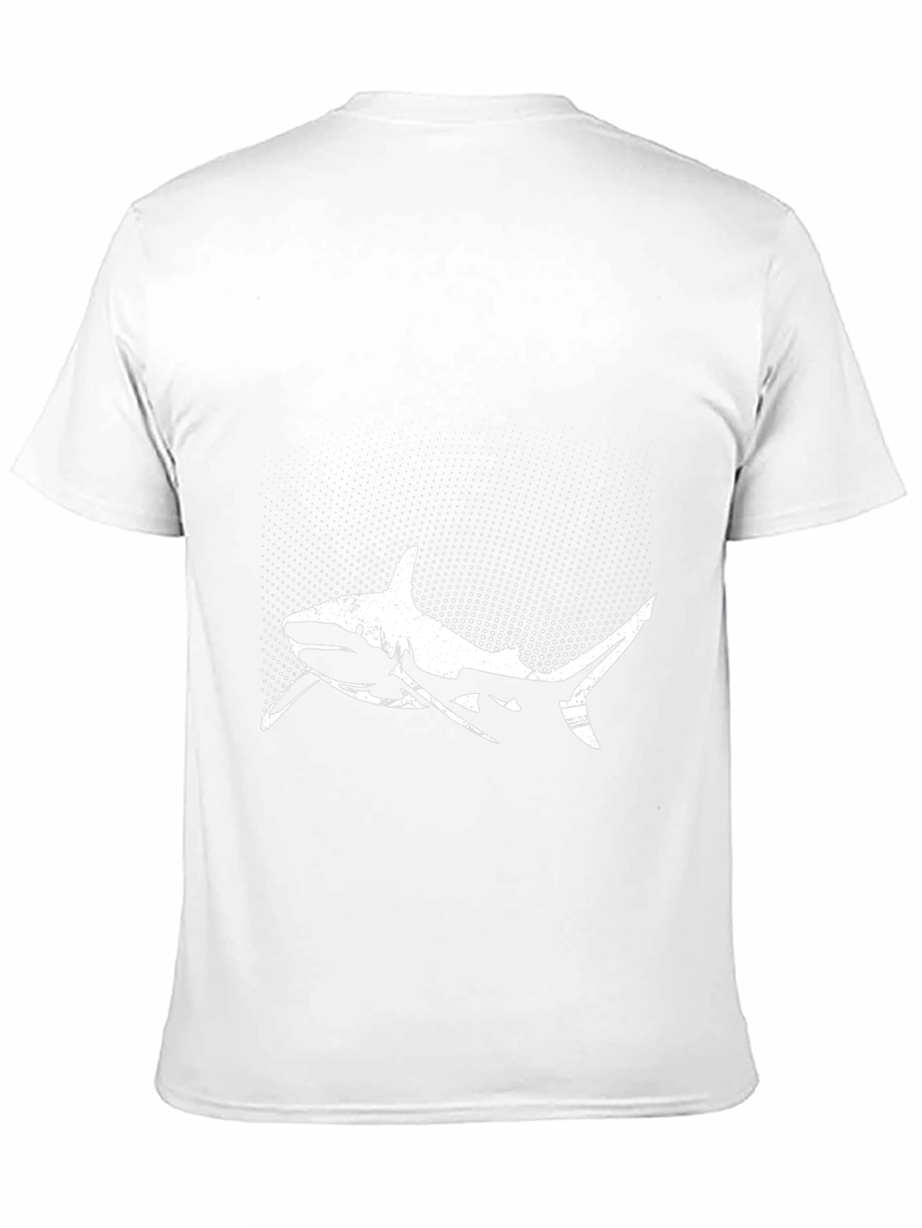 Shark Graphic Tee - Black Cotton Crew Neck T-Shirt