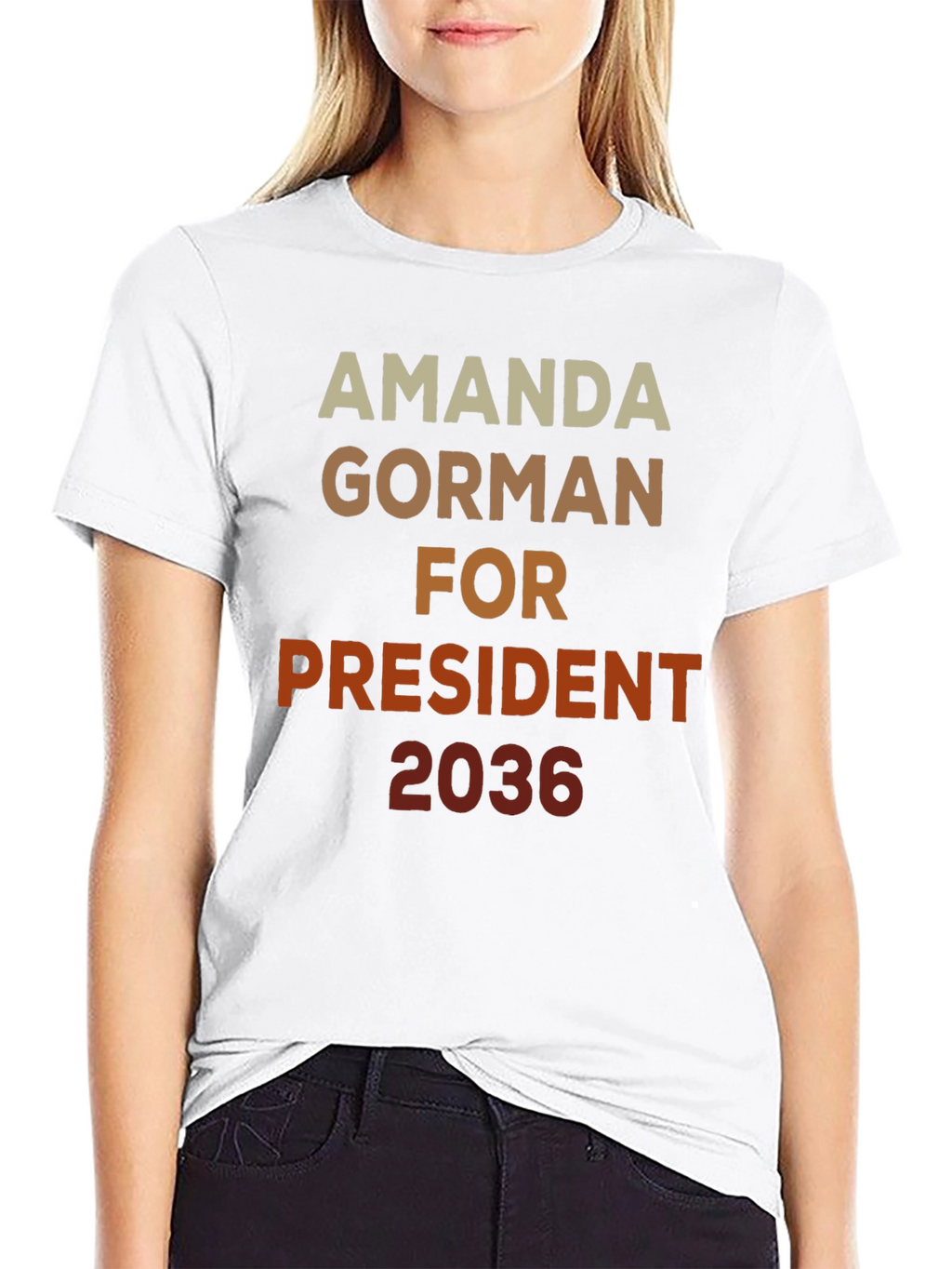 Amanda Gorman For President 2036 Black T-Shirt