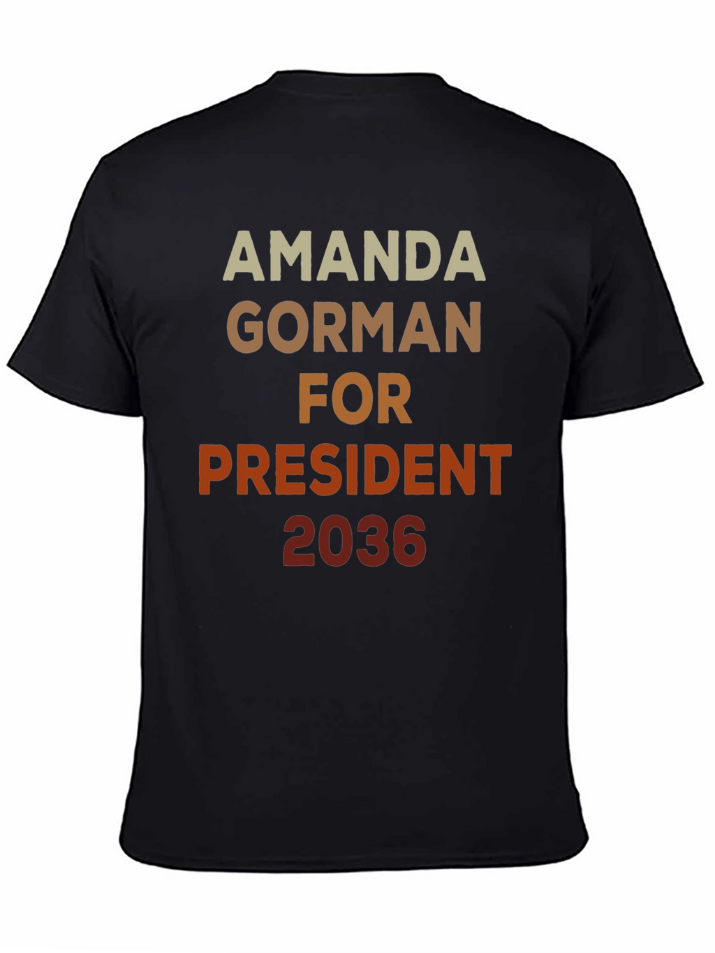 Amanda Gorman For President 2036 Black T-Shirt