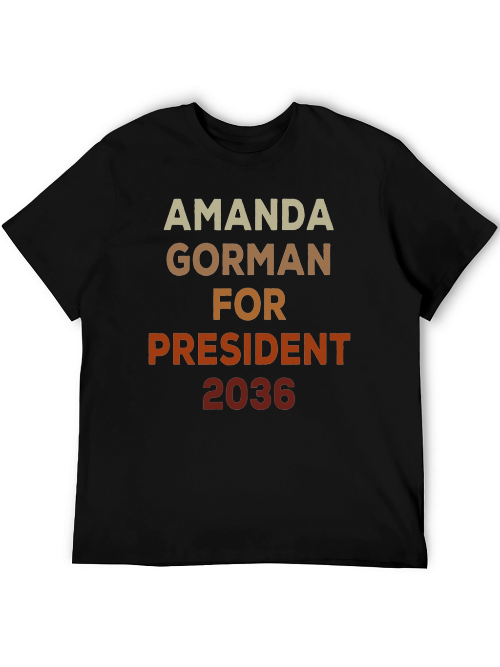 Amanda Gorman For President 2036 Black T-Shirt