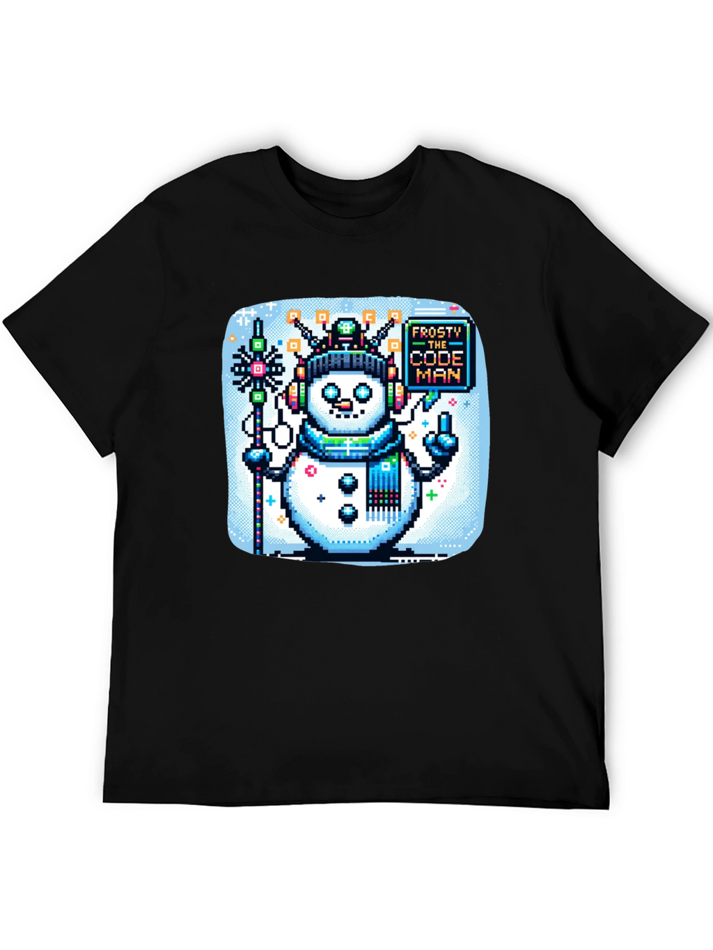 Pixel Frosty Code Man T-Shirt