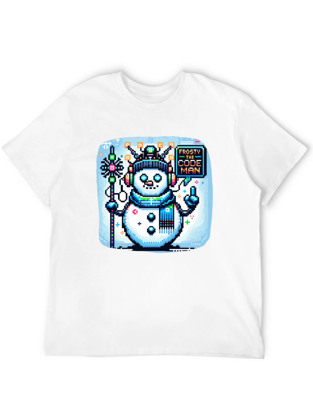 Pixel Frosty Code Man T-Shirt