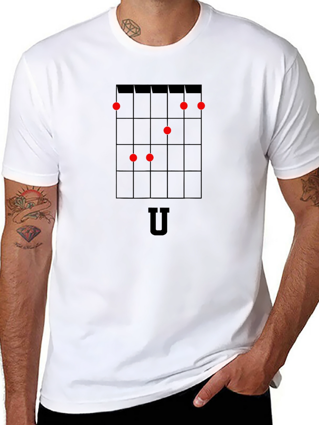 Ukulele Chord Chart Black T-Shirt