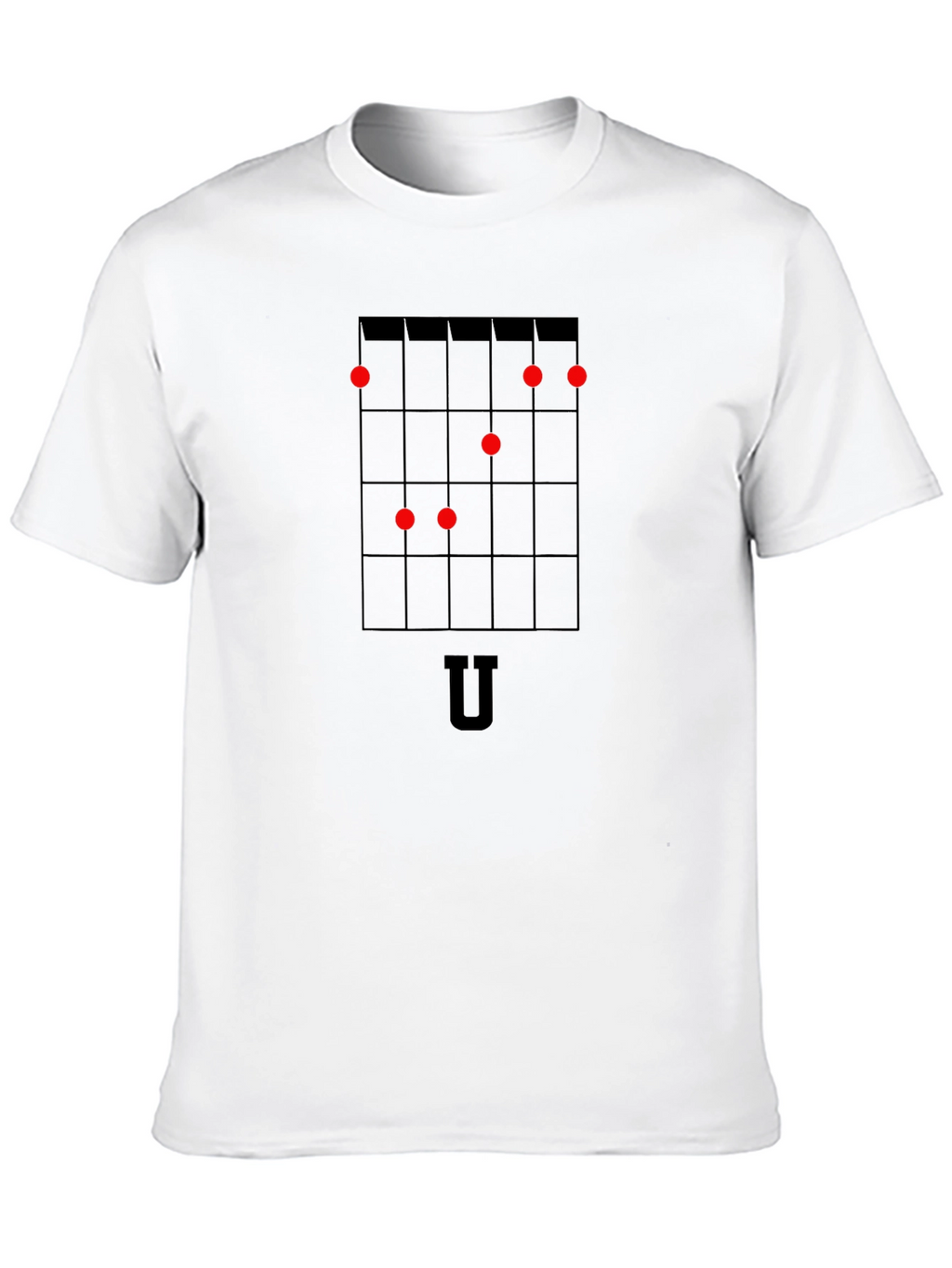 Ukulele Chord Chart Black T-Shirt
