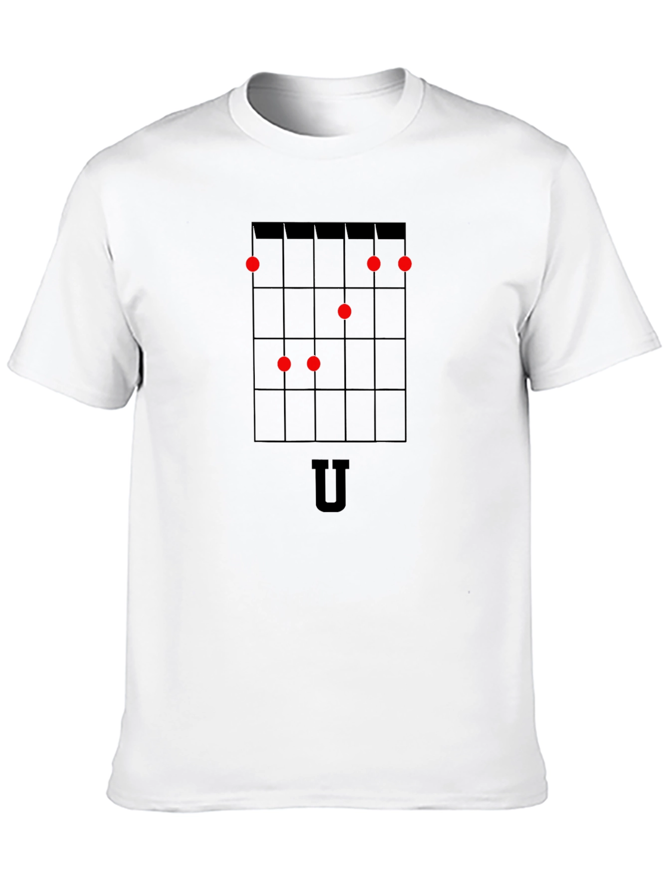 Ukulele Chord Chart Black T-Shirt