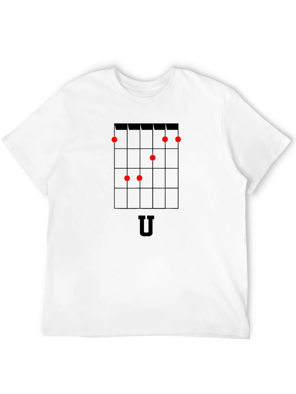 Ukulele Chord Chart Black T-Shirt