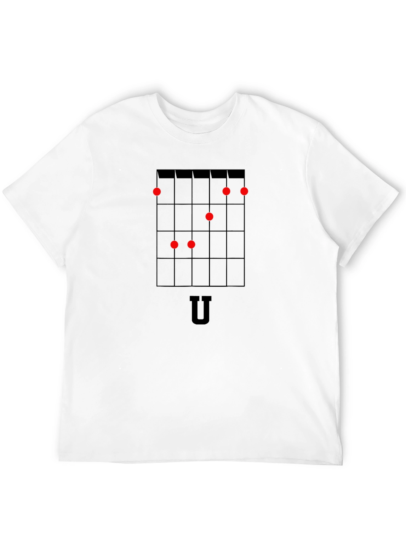 Ukulele Chord Chart Black T-Shirt