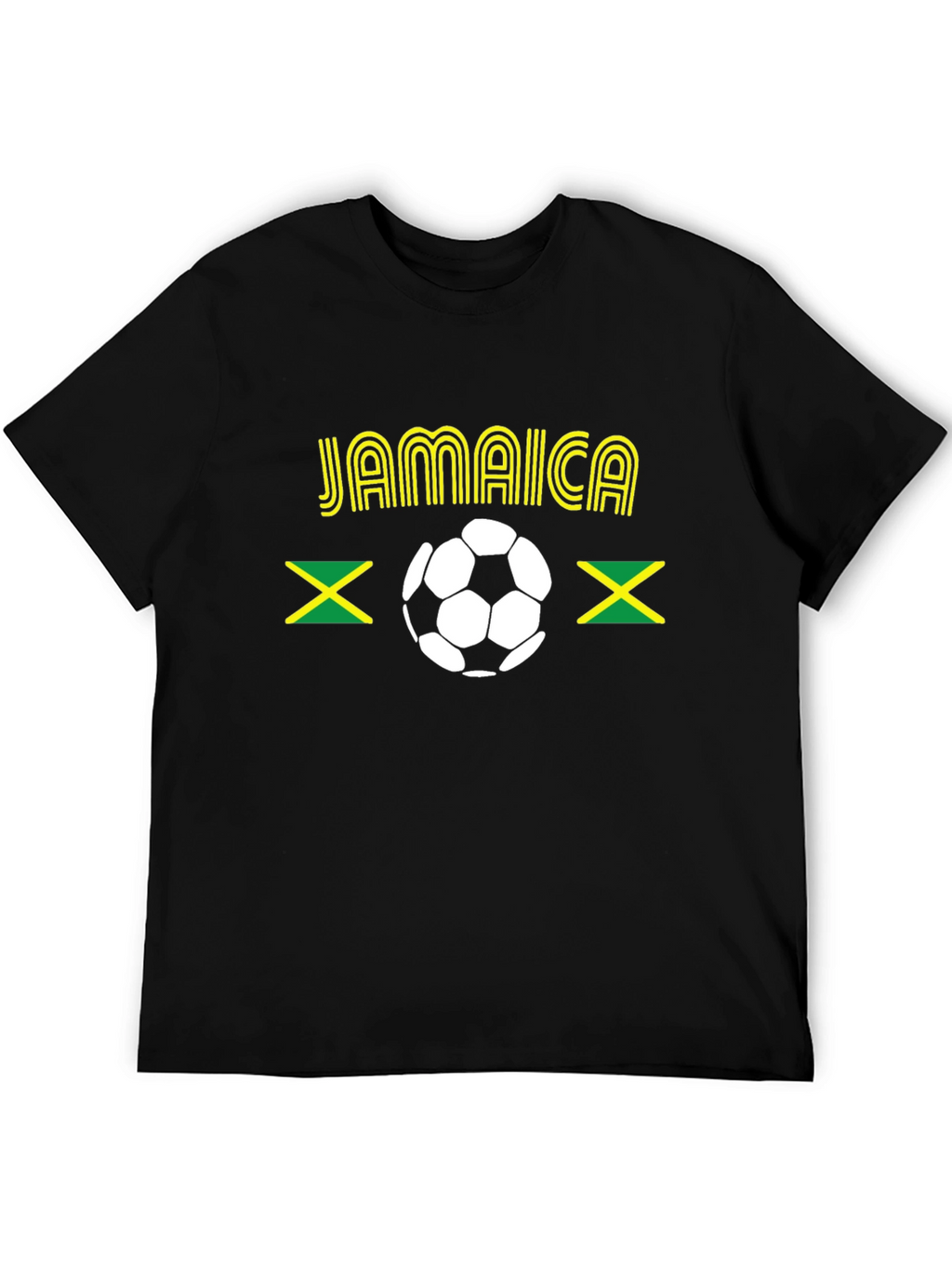 Jamaica Soccer T-Shirt - Black Graphic Tee