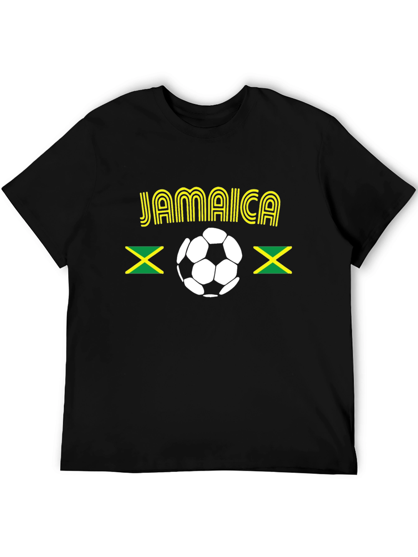 Jamaica Soccer T-Shirt - Black Graphic Tee