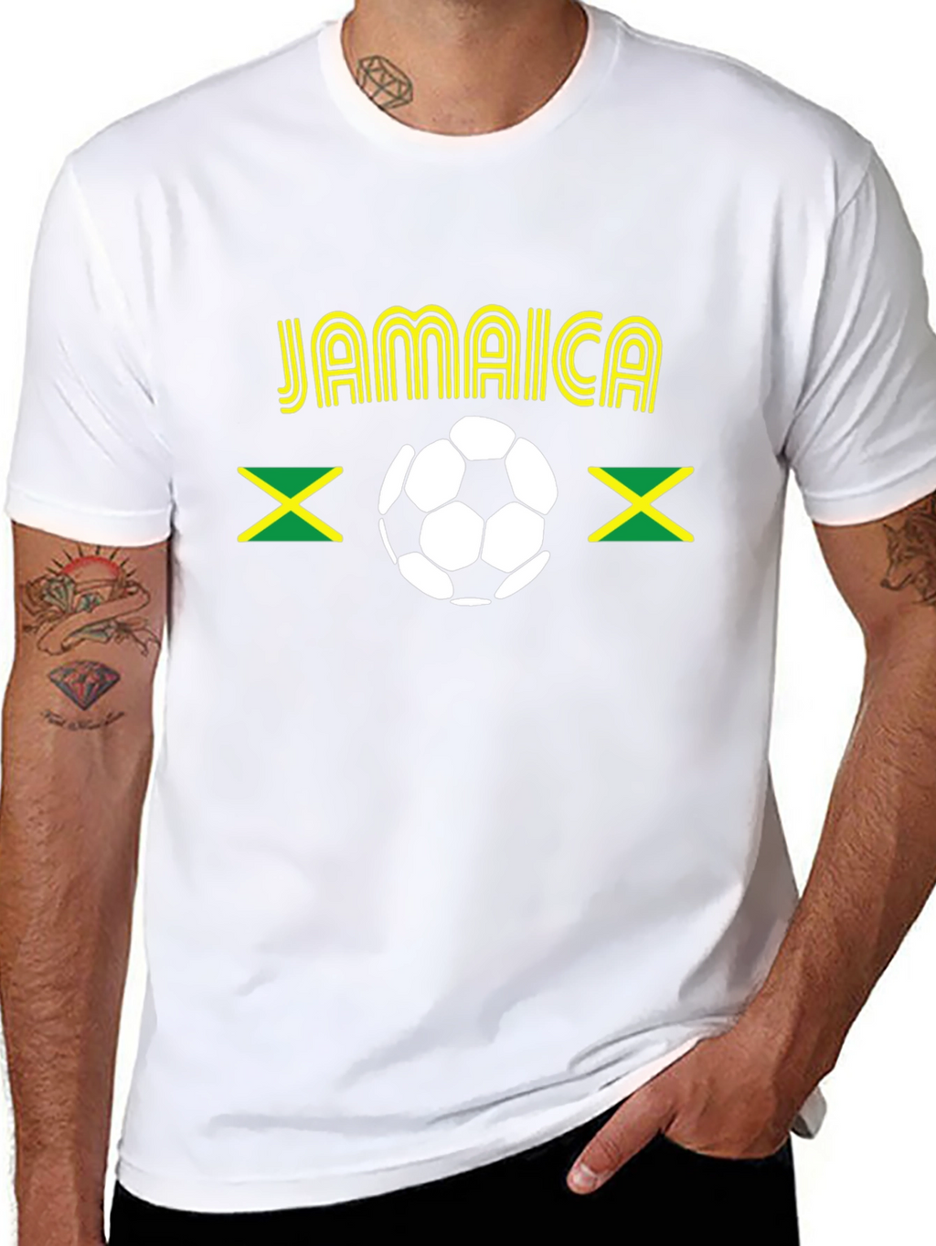 Jamaica Soccer T-Shirt - Black Graphic Tee