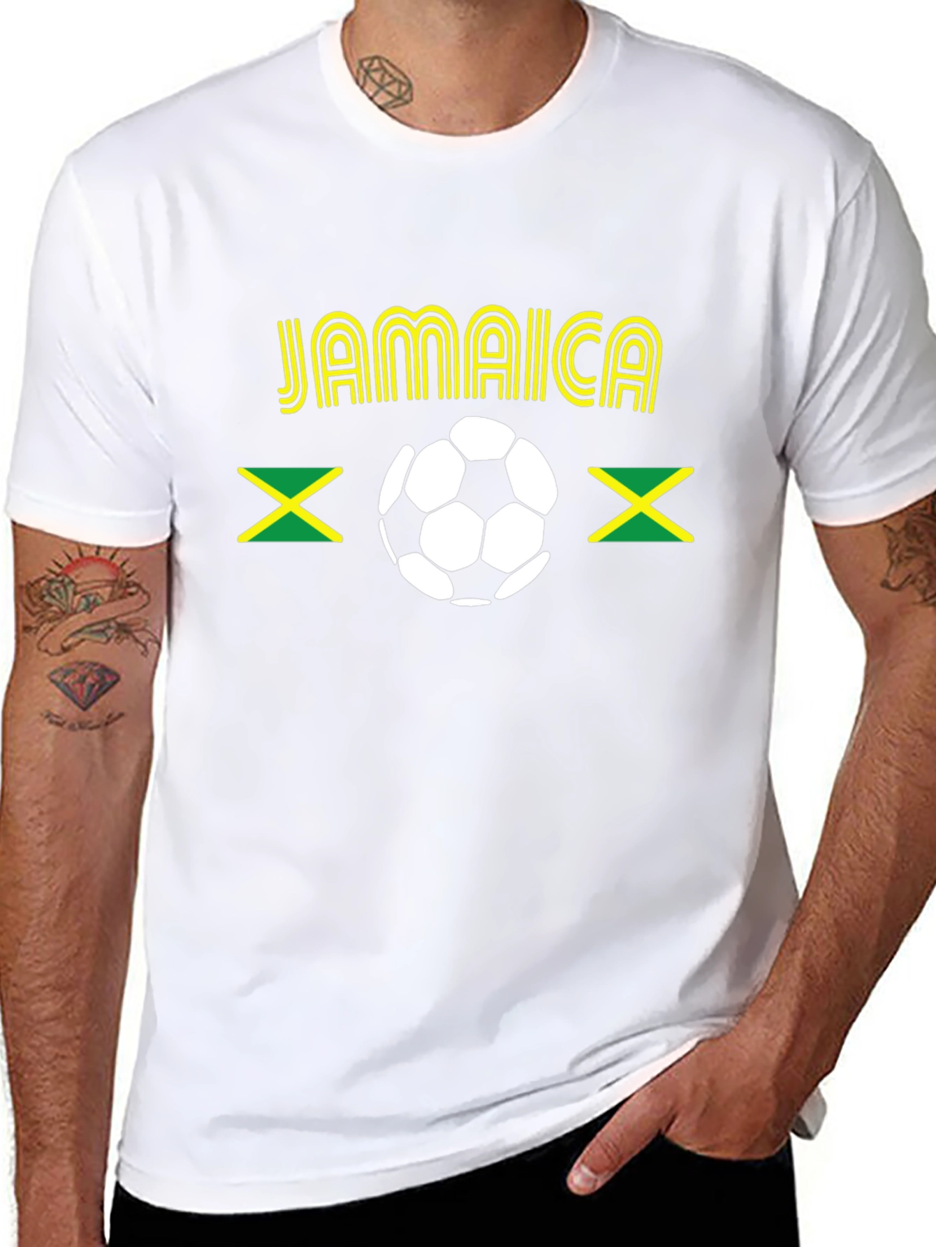 Jamaica Soccer T-Shirt - Black Graphic Tee