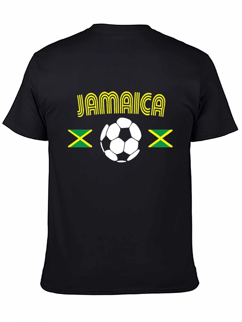 Jamaica Soccer T-Shirt - Black Graphic Tee