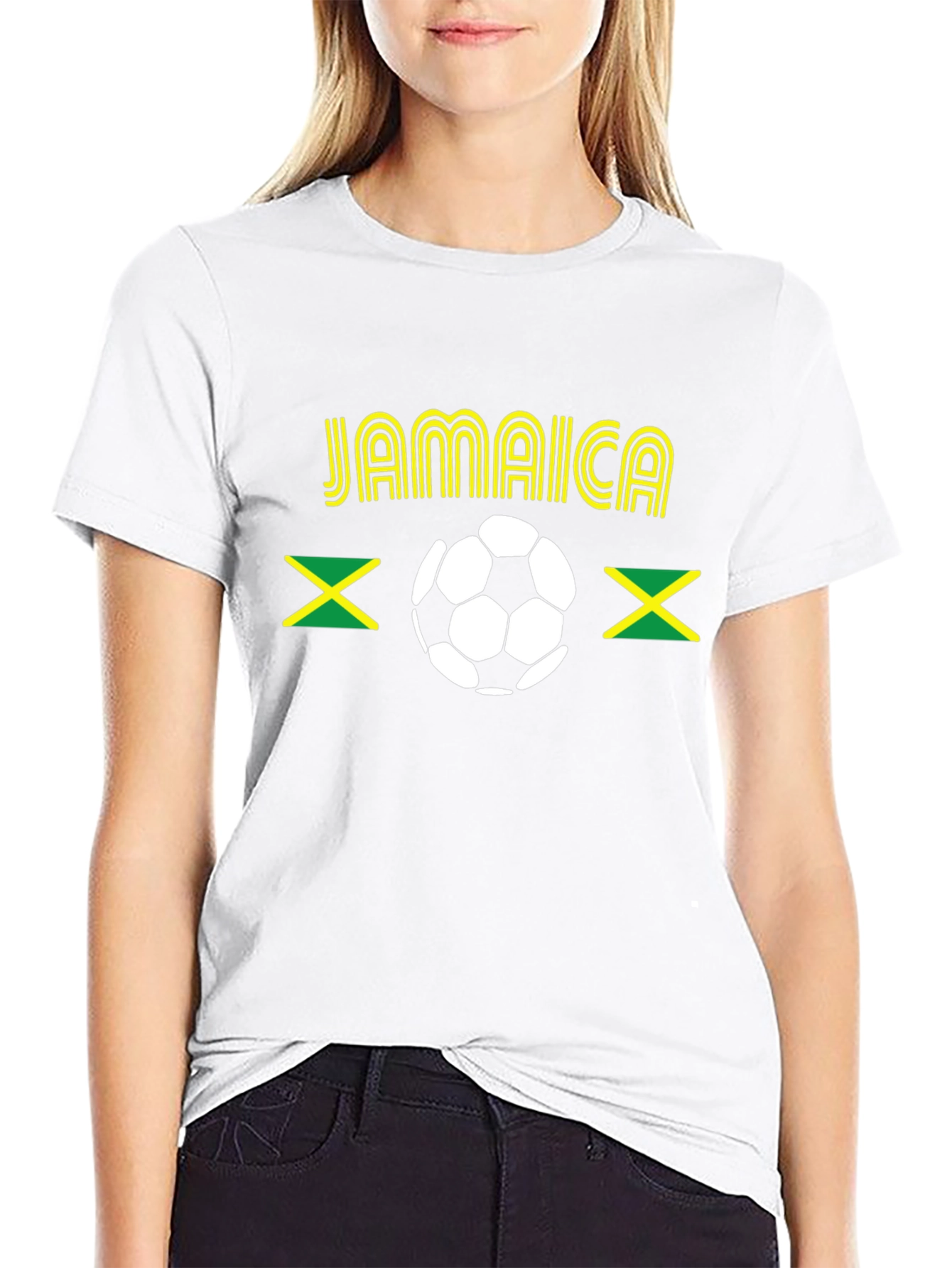 Jamaica Soccer T-Shirt - Black Graphic Tee