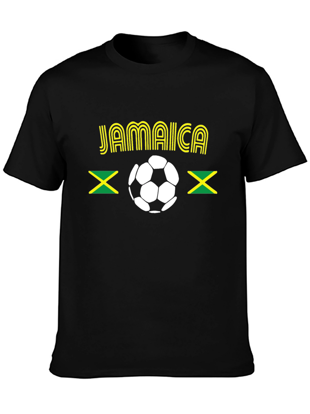 Jamaica Soccer T-Shirt - Black Graphic Tee
