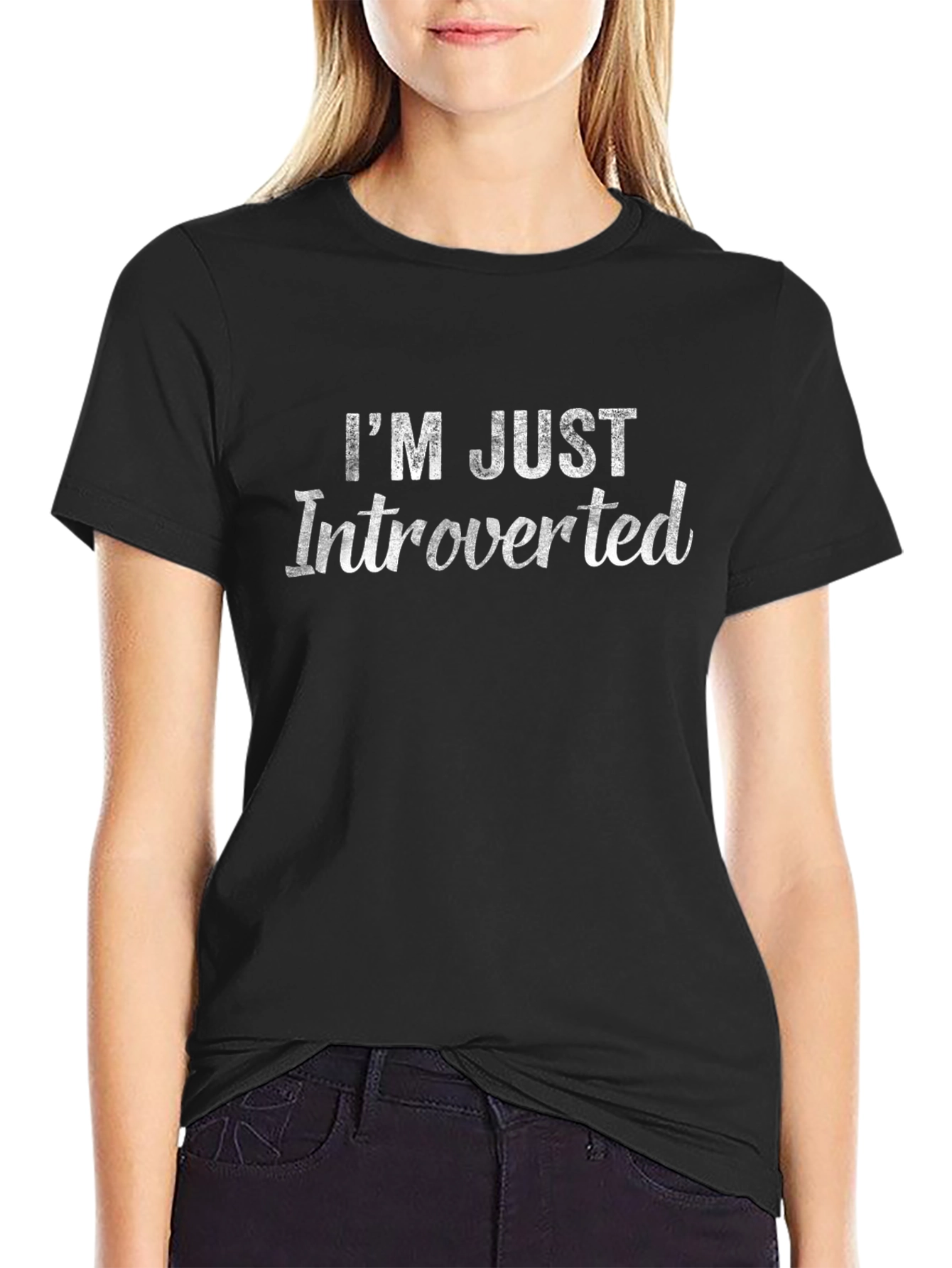 Introverted Graphic T-Shirt - Black Cotton Tee