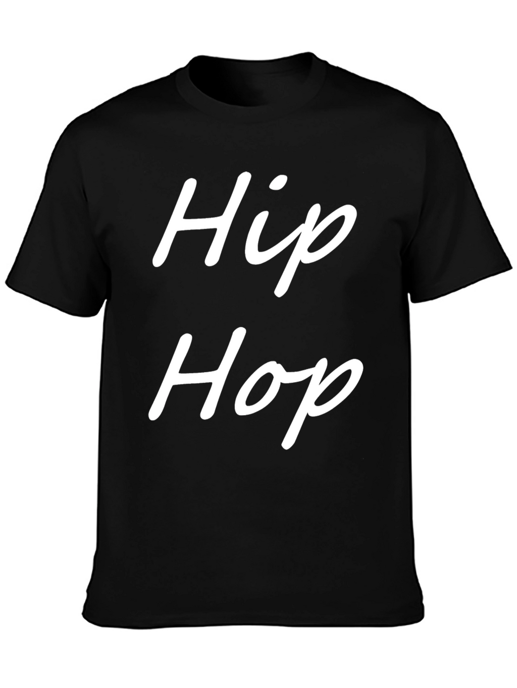 Hip Hop Graphic Tee - Stylish Black Cotton T-Shirt