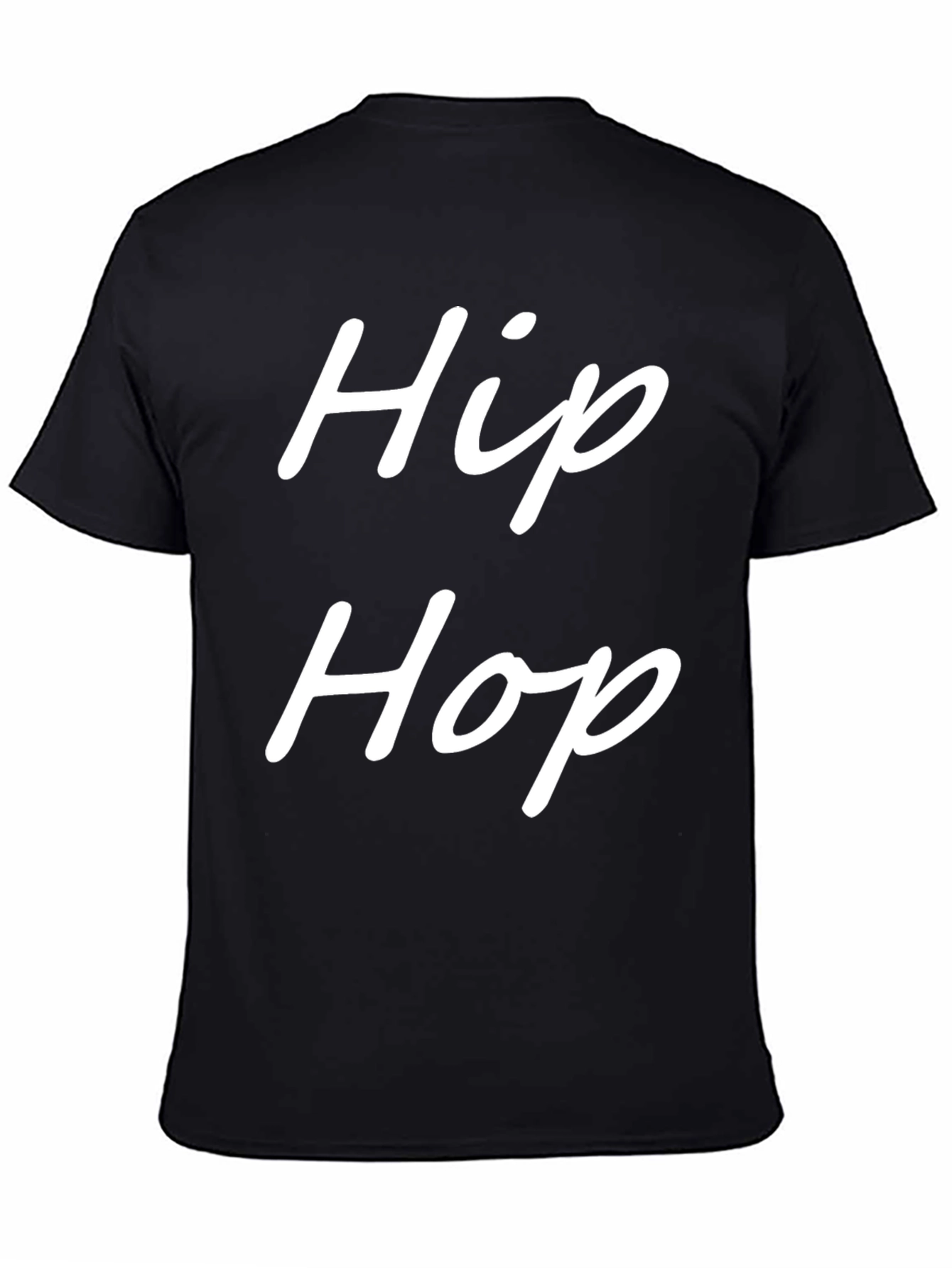 Hip Hop Graphic Tee - Stylish Black Cotton T-Shirt